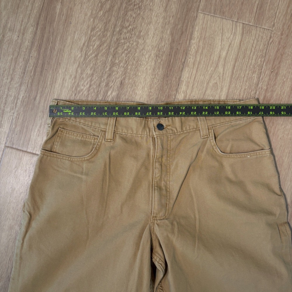 Carhartt Relaxed Fit Canvas Work Pants Mens 38x32 Brown Duck Utility Trousers - Picture 5 of 6